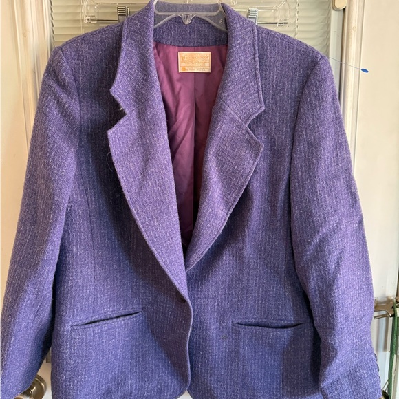 Pendleton Jackets & Blazers - Pendleton Purple Blazer with Notched Lapels 100% Virgin Wool pockets lined sz 18